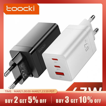 Toocki 67W GaN C 타입 고속 충전기 ($9.32/10일 배송…